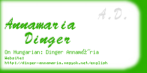 annamaria dinger business card